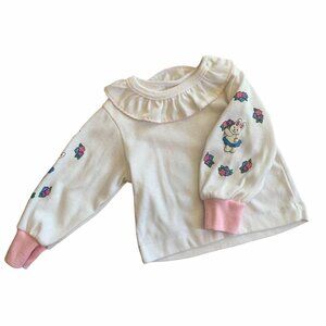 Vintage Bunny Print Sleeves Long Sleeve Tee 9 Months